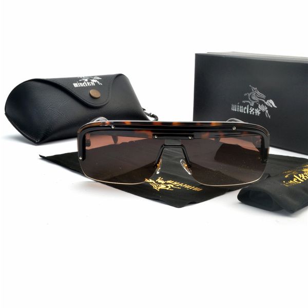 

2019 rimless one piece women sunglasses overszie shield brand sun glasses men black brown big eyewear 2019 vinatge shades fml, White;black