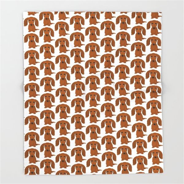 

longhaired red dachshund blanket funny printed soft boy girl baby coral fleece blankets muti-size spring warm sofa bed sheets