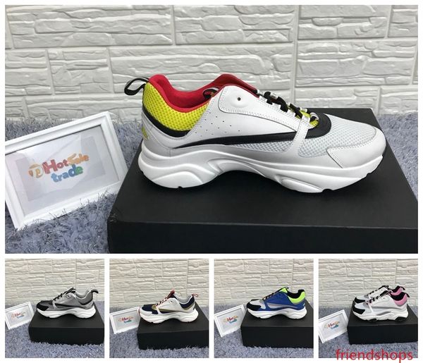 

b22 sneaker white technical knit calfskin designer shoes reflective calfskin b22 sneakers men women b22 running shoes fashion sports shoes