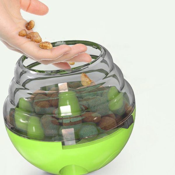 

pet interactive toy dog feeder dog food dispenser treat dispensing ball smart iq toy leakage food ball pet puppy play game chew dog grooming