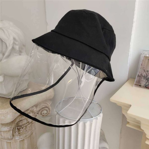 

splash proof bucket hats for women protection hat plastic film removable white spring summer sunhat outdoor accessories drop shipping, Blue;gray
