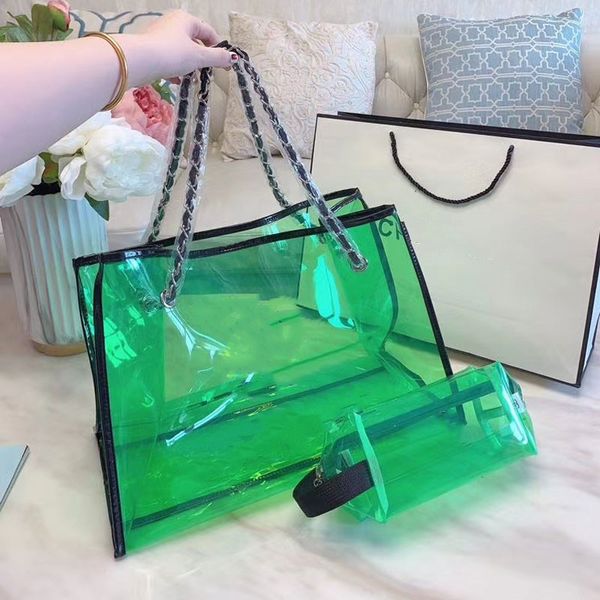 

beach bags transparent bag composite bag two piece bags chain shoulder bag handbag ladies hand bags