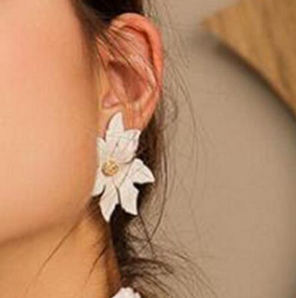 

2 pcs/set exquisite female earrings handmade multicolor flower earring set girl birthday party jewelry gift accessories, Golden;silver