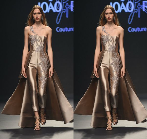 

krikor jabotian вечерние платья комбинезон с длинной юбкой одно плечо новое вечернее платье кружева аппликация бисер длина пола платье выпус, Black;red