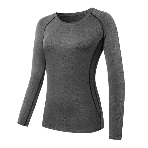 

women brand fitness yoga tees quick dry long sleeve slim fit t-shirt female sport running workout shirts, White;red