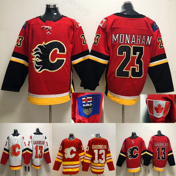 

Men's Calgary Flames Jerseys Johnny Gaudreau Sean Monahan Fanatics Branded Red Breakaway Player Hockey Jersey