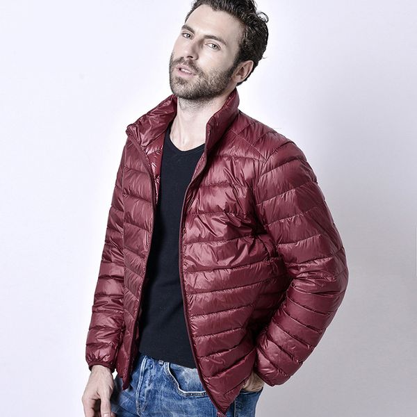

2018 winter men ultralight jacket white duck down jacket men down jackets outdoors winter male casual jacketcoat, Black