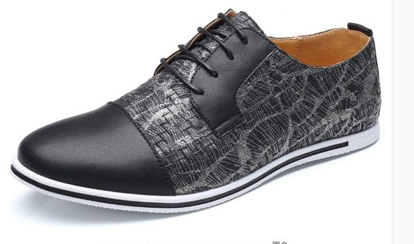 

new 2020 mens leather shoes big size 38-48 official shoes mens travel walk shoe casual comfort leather shoes for men, Black