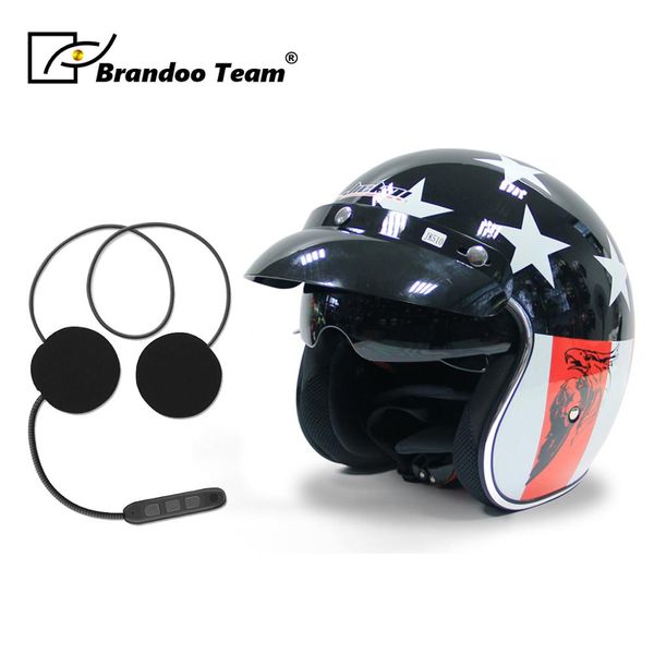 

motorcycle bluetooth helmets moto built-in bluetooth helmet half motor bike capacete casco dot helmet