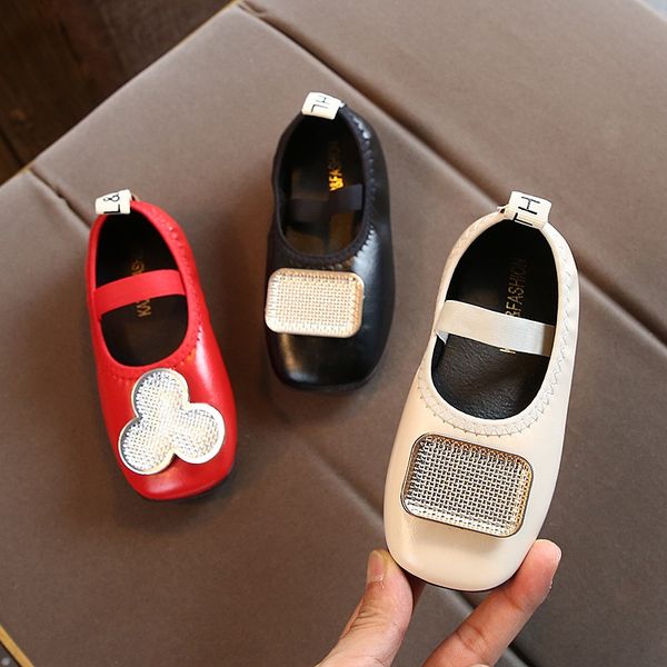 

2019 autumn ladle girls ' princess children's single soft sole leather shoes one pedal children's shoes