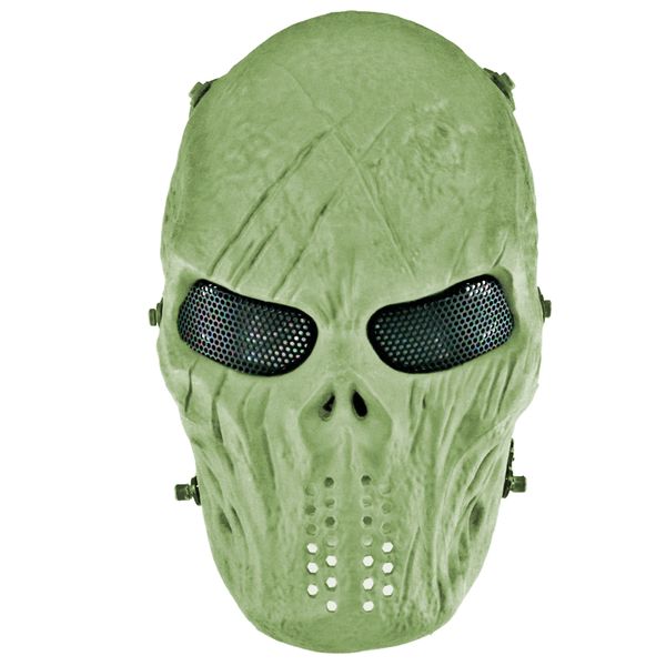

skull full face mask army games outdoor metal mesh eye shield costume paintball party mask for halloween party supplies