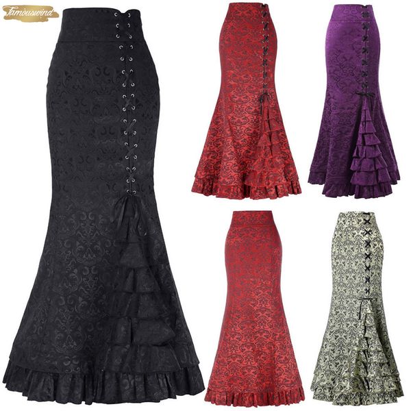 

long bohemia print skirt vintage floral skirts women beach summer elegant beach maxi skirt boho high waist, Black