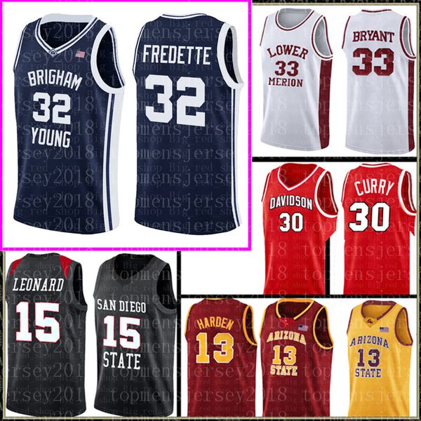 

jimmer 32 fredette brigham young cougars jersey 35 kevin durant san diego state aztecs college kawhi 15 leonard, Black