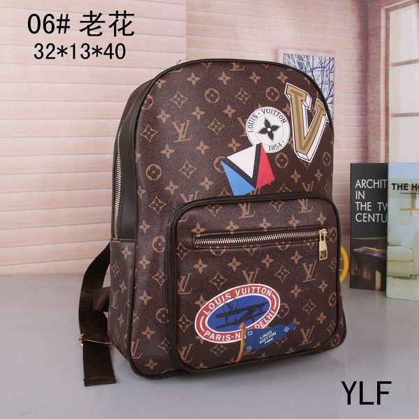 

2019 designer backpack men's and women's luxury backpack brand double shoulder bags male brand school bags pu leather shoulder bag