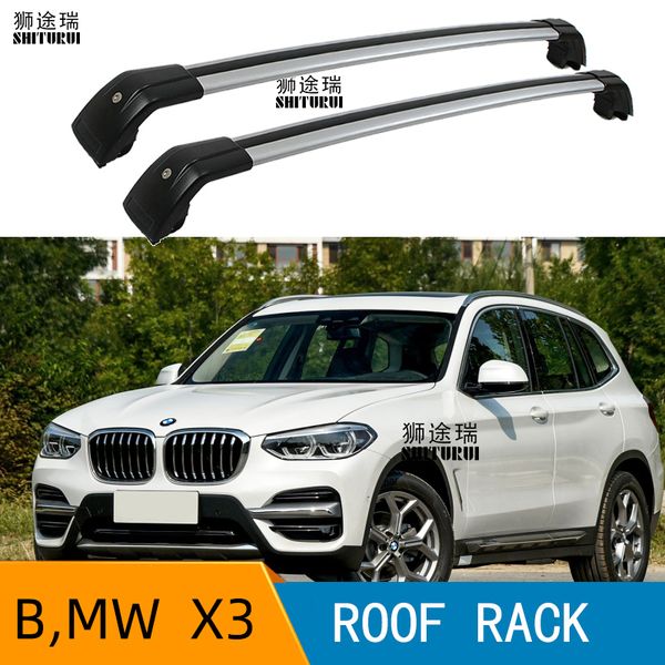 

shiturui 2pcs roof bars for - x3 (g01) sav [2017-2019] aluminum alloy side bars cross rails roof rack luggage carrier