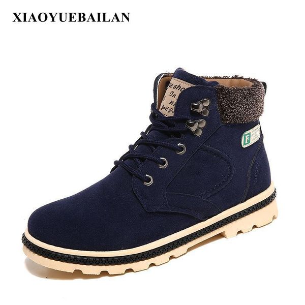

2017 autumn and winter new men's high boots, velvet boots, men's snow boots, Black