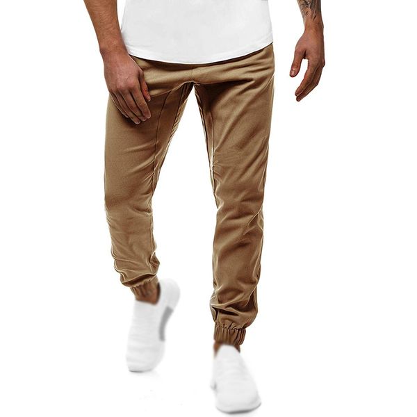 

men's pants casual trousers cotton blends joggers harem pants solid color elastic waist sports, Black