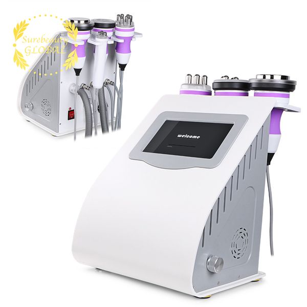 

brand new 5-1 rf cavitation machine 3 mhz 40k cavitation weight loss device body slimming machine, Black;white