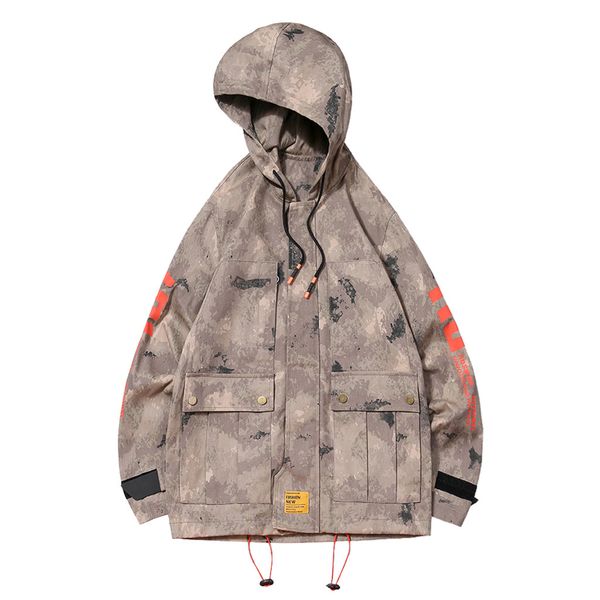 

men sweatshirts pullover camouflage printed cute hip hop autumn winter hoodie clothes harajuku zipper hooded hoodies coat, Black