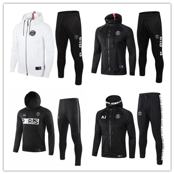 

2019 paris mbappe verratti tracksuit jacket hoodie survetement 18 19 20 paris hoodie cavani football jacket tracksuit training clothes, Black;yellow