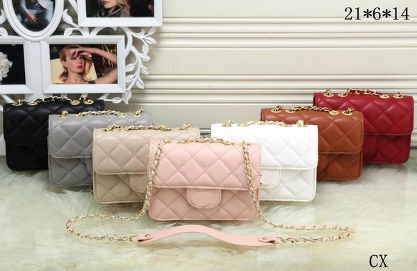 

classical 2019 small pu leather women flap diamond lattice chains shoulder bags fashion messenger bag 6286 size 21x6x14cm