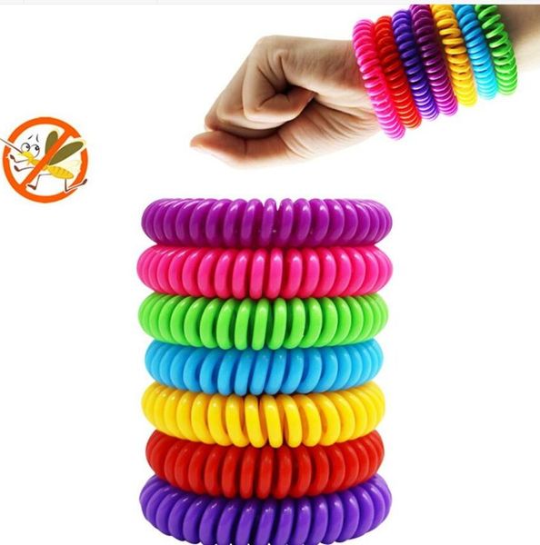 Natural Mosquito Repelente Pulseira EVA Proteção Ambiental Anti-mosquito Pulseira Elastic Espiral Elephone Coil Rope LSK33