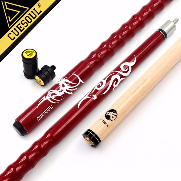 

cuesoul 58" 19oz maple pool cue stick 13mm tips,very nice grip,with joint protector/shaft protector