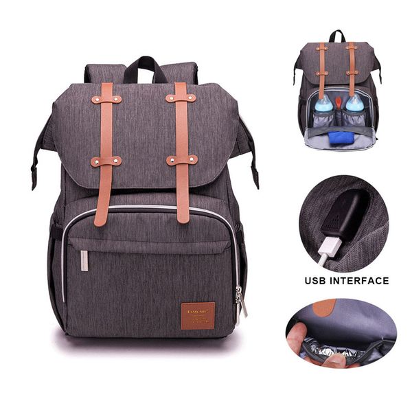 

fashion usb charging diaper bag backpack outdoor travel bags baby stroller bag waterproof oxford maternity nursing nappy backbag