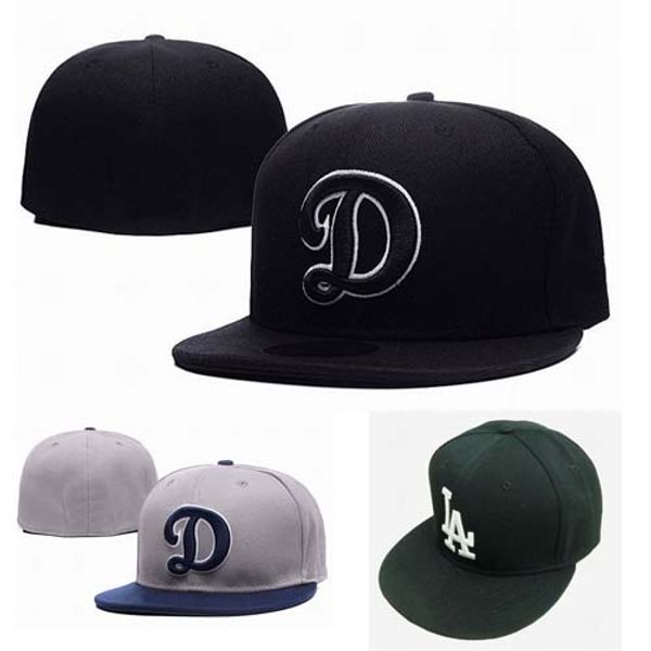 

Мода Буква D Cap Мужчины Встроенные шляпы Los Angeles Flat Брим Embroiered Марка Дизайнер Спорт