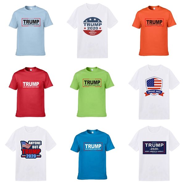 

wholesale italy designer trump t shirts for mens womens short sleeves male cotton hirts homens embroidery casual t shirt breathable teem, White;black
