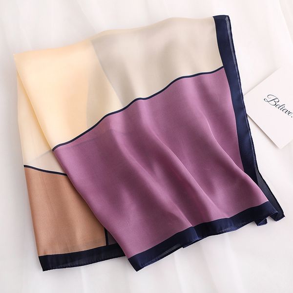 

geometric patchwork silk scarf square women neckerchief small winter scarves lady hair band skinny scarfs wrap, Blue;gray