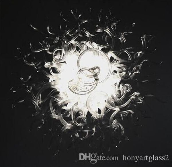 

Hot Sale White Murano Glass Modern Art Decor Flower Glass Chandelier