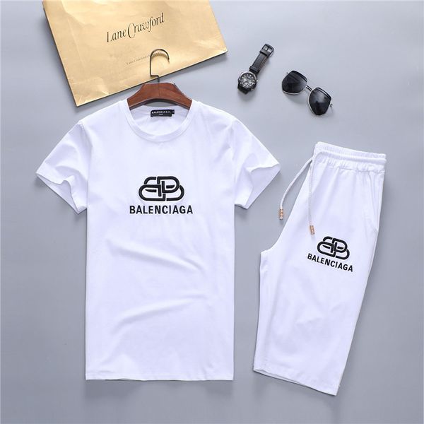 

new summer sportswear men's round neck full zip short-sleeved jogging suit sportswear men's clothing and pants hoodies and -3xl, Gray