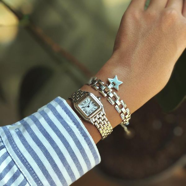 

gulce dereli, star symbol charm bracelet, vintage bracelets, charm bracelets, gift box, gold/silver plated, Golden;silver