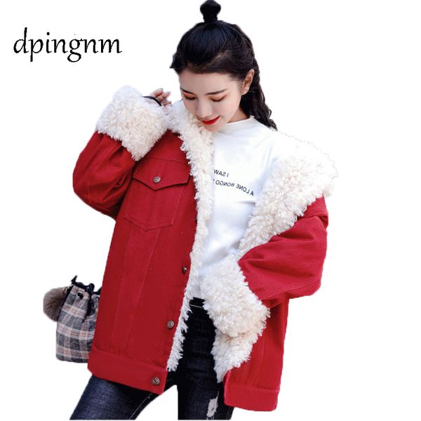 

2019 winter warm coats women wool slim wool coat winter jacket women fur women 's coat jackets y190926, Black;white