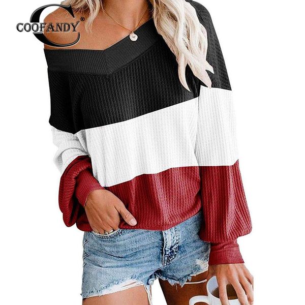 

women fashion v neck long sleeve light pink/green/black striped causal knitted winter, autumn sweater, White;black