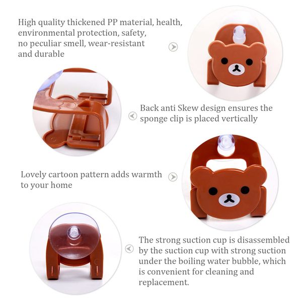 

kitchen holders sink drain sponge dish cloth scrubbers holder cartoon racks with strong suction cup kitchen storage rack