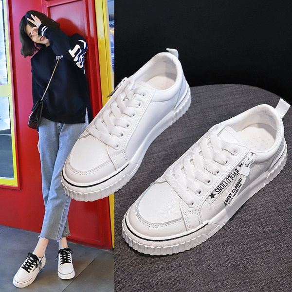

new 2019 joker little white shoes female student runningcasual shoes breathable woman shoes, Black