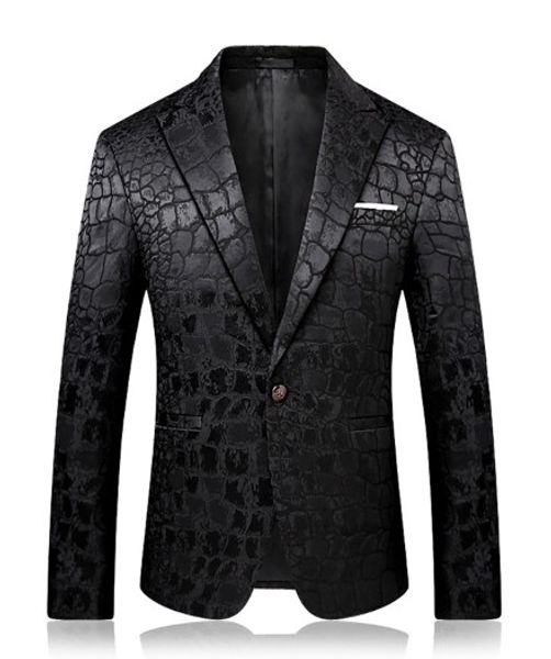 

pattern jacquard leopard blazer men prom party club slim fit blazer mens suit jacket plus size 4xl, White;black