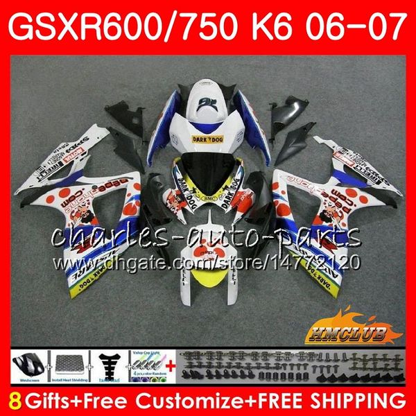 

Pepephone новый корпус для SUZUKI GSX R600 GSX R750 GSXR600 2006 2007 8HC.36 GSX-R600 GSXR-750 K6 GSXR 600 750 06-07 GSXR750 06 07 Комплект обтекателя