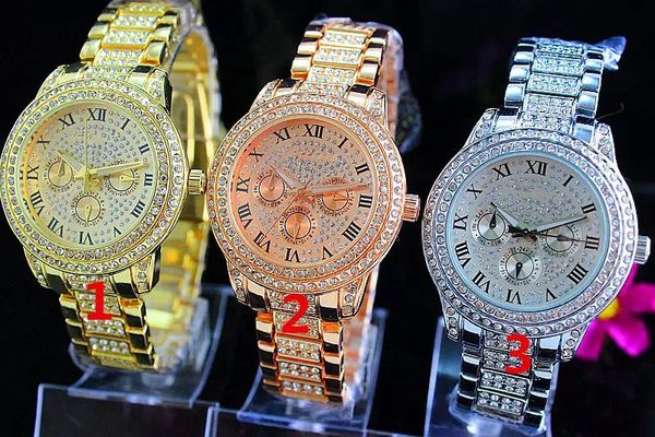 

Мода часы майкл кварцевые часы Casual Полный Сталь Циферблат Стиль женщина Все над з