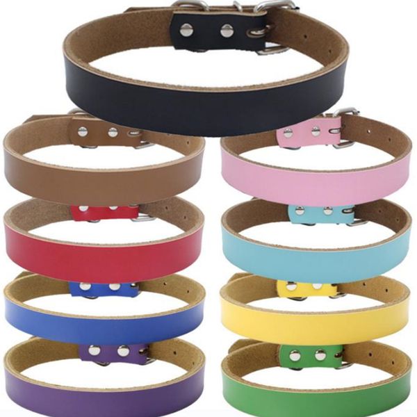 

new 9-color high-grade pure cowhide fashion pet collar leather thickened dog chain traction dog accessories t2i5101