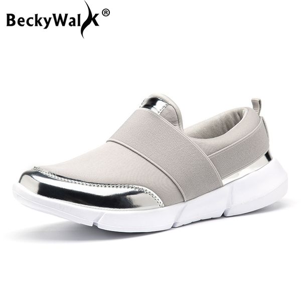 

new spring women shoes fashion patchwork tenis feminino breathable slip on shoes woman trainers ladies sneakers wsh3296, Black