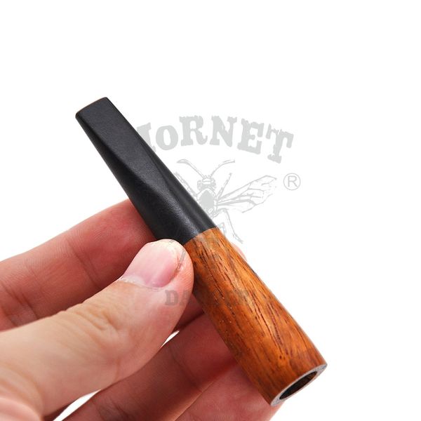 Pipa da fumo in legno di ebano premium Filtro creativo Tubi di tabacco per erbe Porta cono di sigaretta Accessori per pipa da fumo fatti a mano Natrual standard