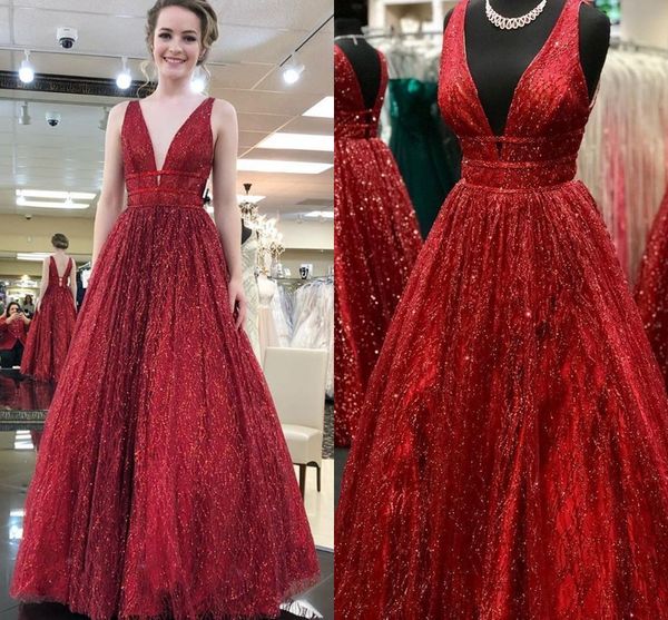 

glitter tulle v-neck prom bridesmaids dresses empire waist a-line dresses evening wear formal party graduation gowns homecoming vestidos de, Black