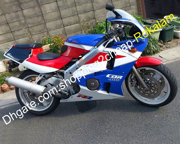 CBR400RR NC23 Verkleidung 1987 1988 1989 für Honda CBR400 RR Motorrad Shell 87 88 89 CBR400 RR Blau Weiß Rot Verkleidung Aftermarket Kit