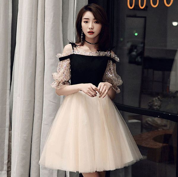 

off shoulder chinese dress qipao women black evening party gown patchwork lace mesh dresses sequins bling vestidos de festa, Red