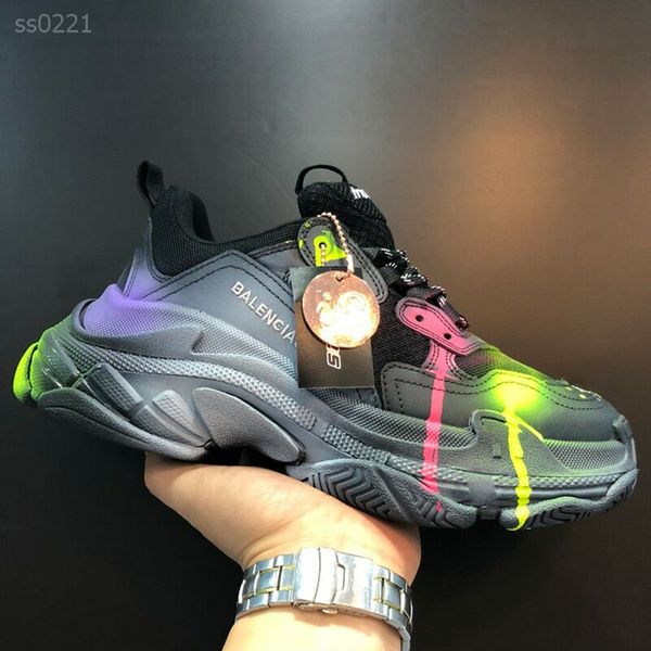 

2020 custom sneakers mens training triple colour shoe casual wild fashion shoes mens basketball shoes outdoor sports trainers sneakers, Black