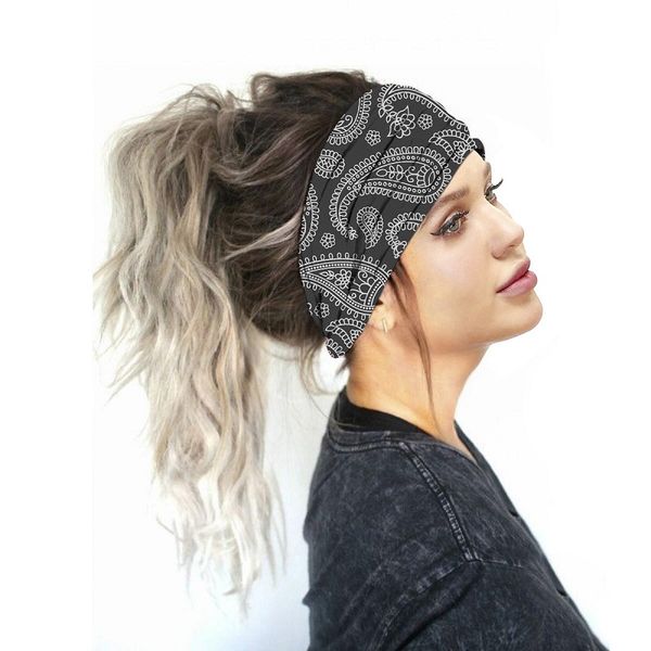 

butterfly leopard printed yoga headbands outdoor sport hairband fitness headband multifunctional bandana casual headscarf fashion jewelry, Silver