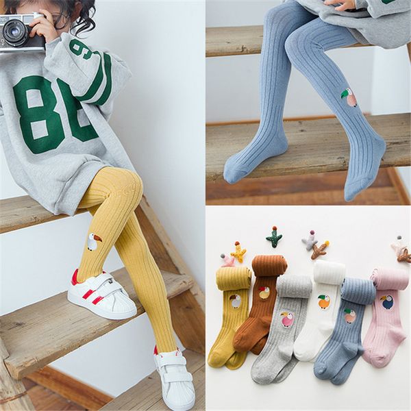 

kids girls leggings 14 colors 1-12t girls cotton embroidery cartoon animal head socks kids designer clothes girls pantyhose dhl fj205, Blue